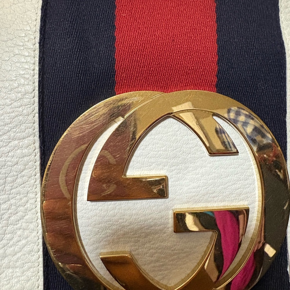 Gucci White, Red, and Blue Shoulder Bag-Tom Ford era